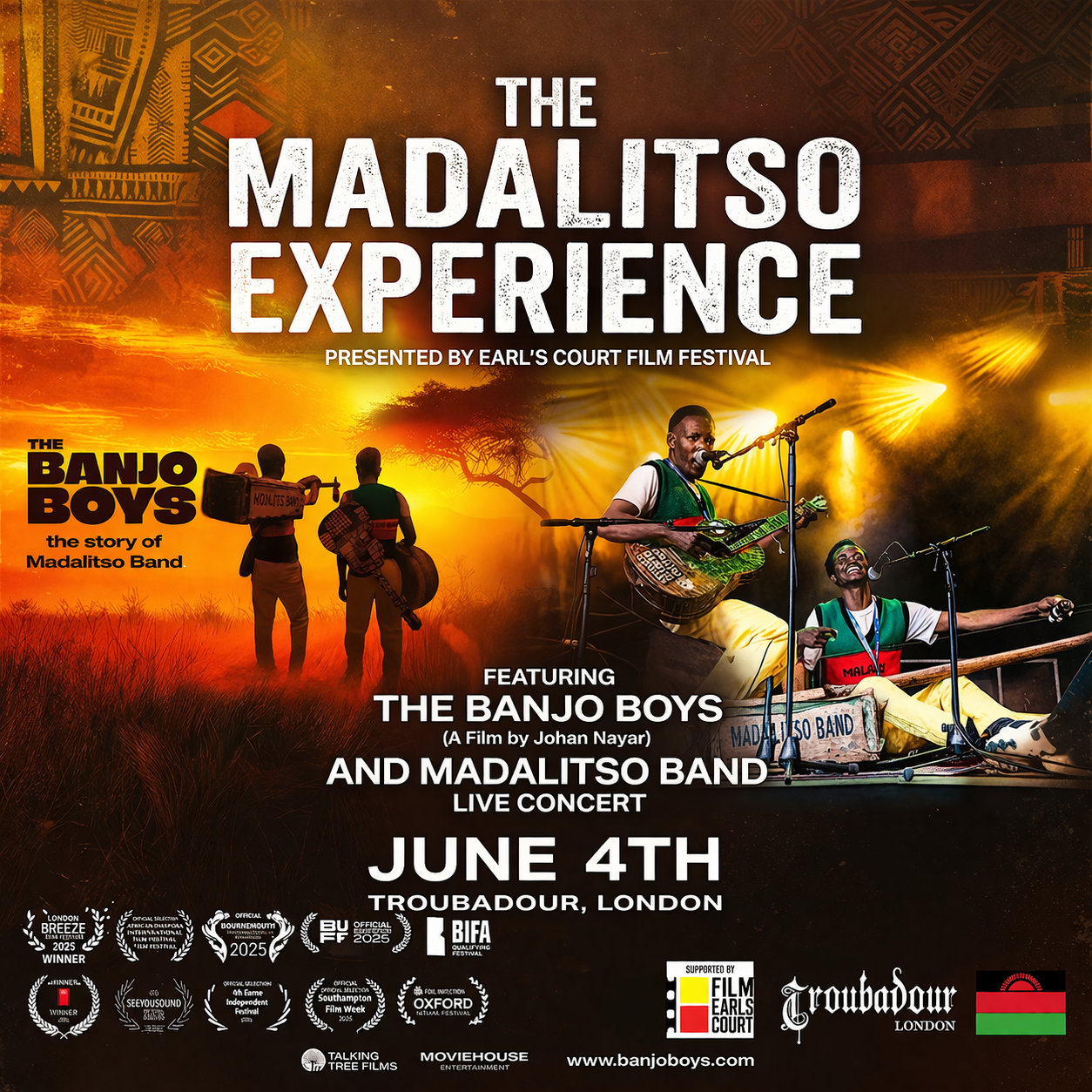 The Madalitso Experience — June 4th at Troubadour, London