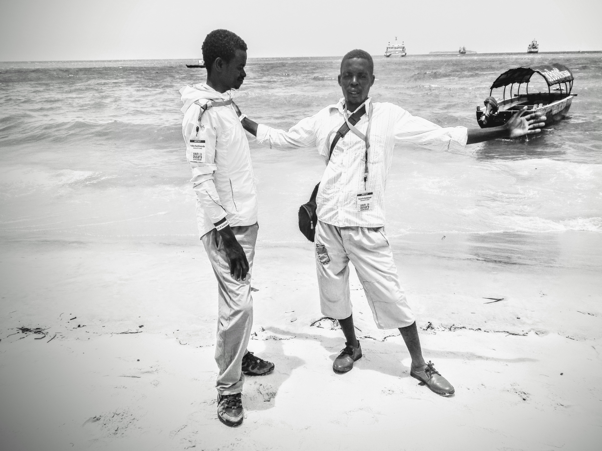 Madalitso Band on the shore at Sauti za Busara, Zanzibar