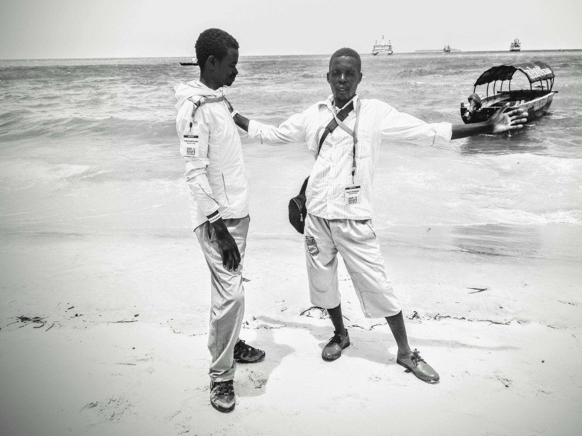 Madalitso Band on the shore at Sauti za Busara, Zanzibar
